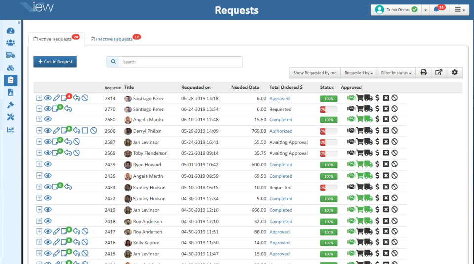screenshot of Factory View Online